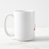 Plain Modern White Red Monogram Initial Letter Koffiemok (Links)