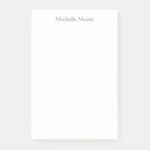 Plain Moderne Minimalistische Naam Gepersonaliseer Post-it® Notes