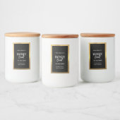 Plain moderne minimalistische stijl Folie border K Voedselcontainer Etiket (Flessen)