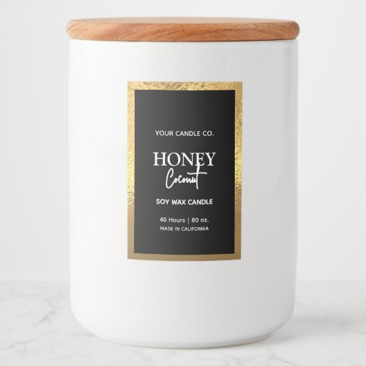 Plain moderne minimalistische stijl Folie border K Voedselcontainer Etiket (Voorkant)