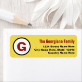 Plain & Monogram Return Address Label (Insitu)