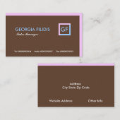 Plain Monogram Visitekaartjes (Voorkant / Achterkant)