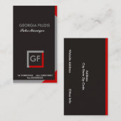 Plain Monogram Visitekaartjes (Voorkant / Achterkant)