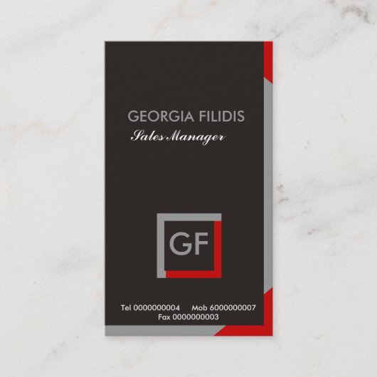 Plain Monogram Visitekaartjes (Voorkant)