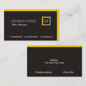 Plain Monogram Visitekaartjes (Voorkant / Achterkant)