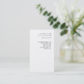 Plain Monogram White Clean Manager Visitekaartje (Staand voorkant)