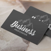 Plain Mountain Logo Typografie Donkergrijs Visitekaartje