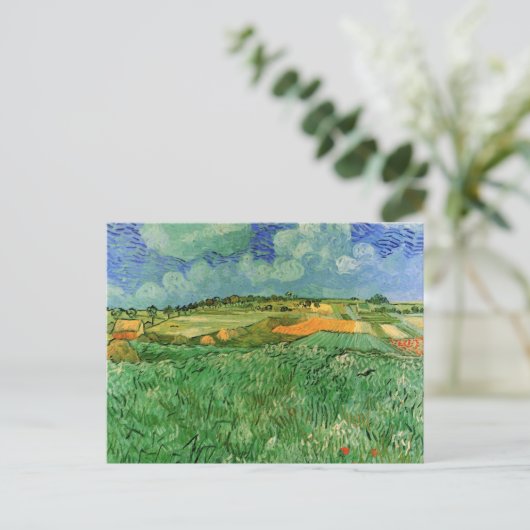 Plain Near Auvers van Vincent van Gogh Briefkaart (Staand voorkant)