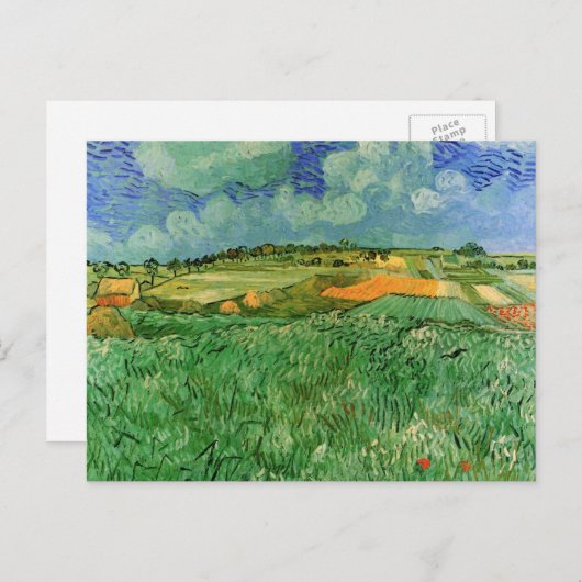Plain Near Auvers van Vincent van Gogh Briefkaart (Voorkant / Achterkant)