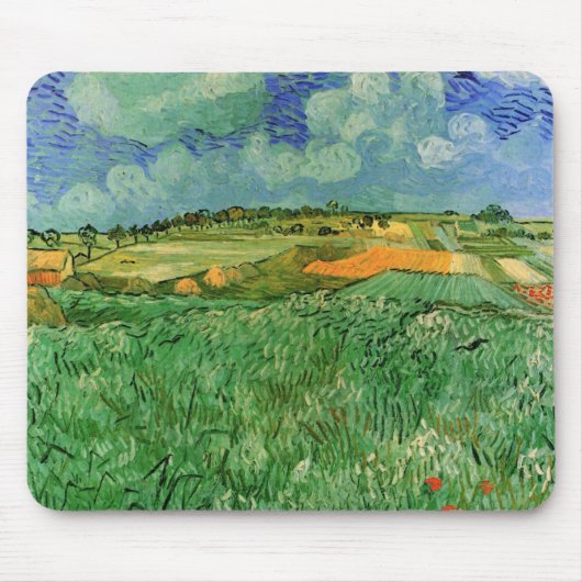 Plain Near Auvers van Vincent van Gogh Muismat (Voorkant)
