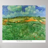 Plain Near Auvers van Vincent van Gogh Poster (Voorkant)