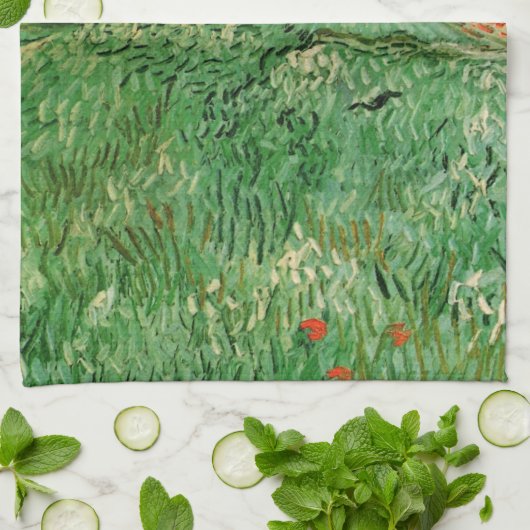 Plain Near Auvers van Vincent van Gogh Theedoek (Gevouwen)