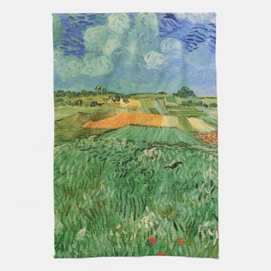 Plain Near Auvers van Vincent van Gogh Theedoek (Verticaal)