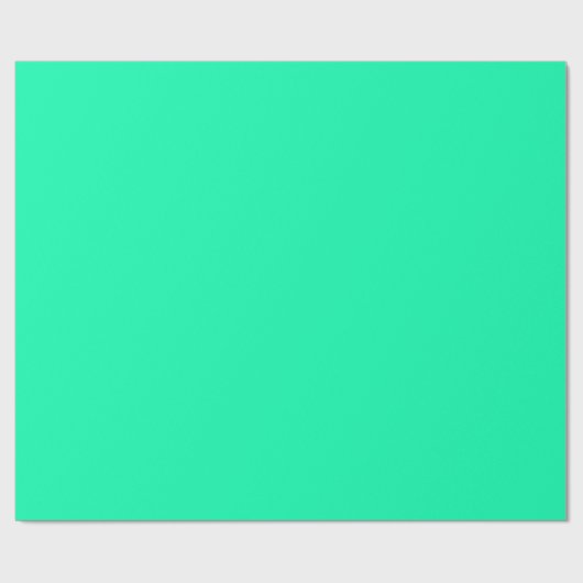 Plain neon turquoise  cadeaupapier (Vlak)