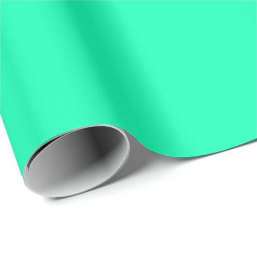 Plain neon turquoise  cadeaupapier (Rol Hoek)