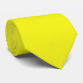 Plain Neon Yellow Necktie Stropdas (Opgerold)
