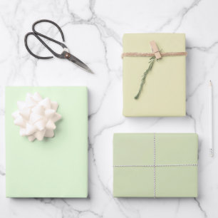 Plain Nyanza Bord Gin Green Shades 3 Tones Inpakpapier Vel