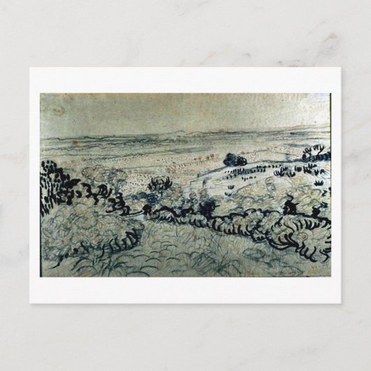 Plain of La Crau Van Gogh Fine Art Briefkaart (Voorkant)