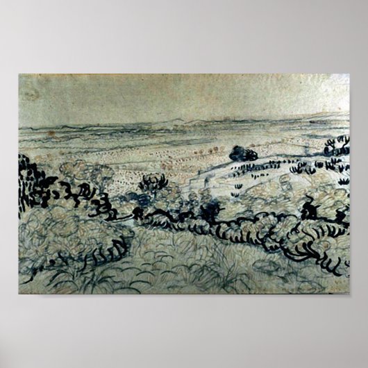 Plain of La Crau Van Gogh Fine Art Poster (Voorkant)