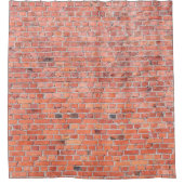 Plain Old Oranje Red Brick Wall Douchegordijn (Voorkant)