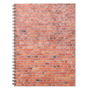 Plain Old Oranje Red Brick Wall Notitieboek