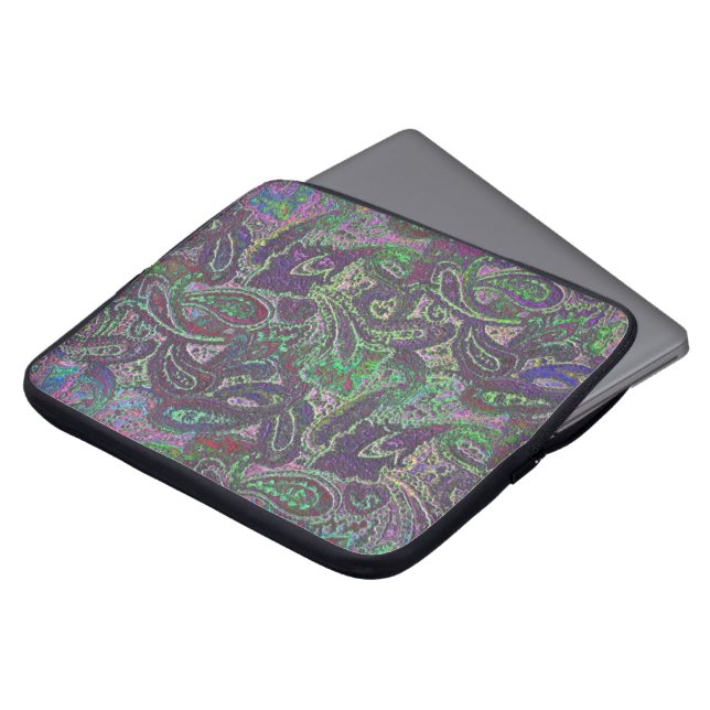 Plain Paisley 2 Laptop Sleeve (Voorkant top)