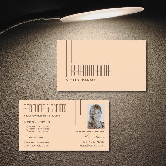 Plain pasta met foto Professional Modern Visitekaartje