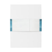 Plain pastel blue turquoise lintlintbruiloft uitnodigingen wikkel (Achterkant Voorbeeld)