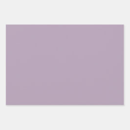 Plain Pastel Bord Lavendel Paarse tinten 3 tinten Inpakpapier Vel