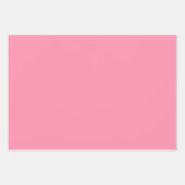 Plain Pastel Flamingo Schauss Roze tinten 3 tinten Inpakpapier Vel (Voorkant 3)