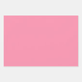 Plain Pastel Flamingo Schauss Roze tinten 3 tinten Inpakpapier Vel (Voorkant 2)