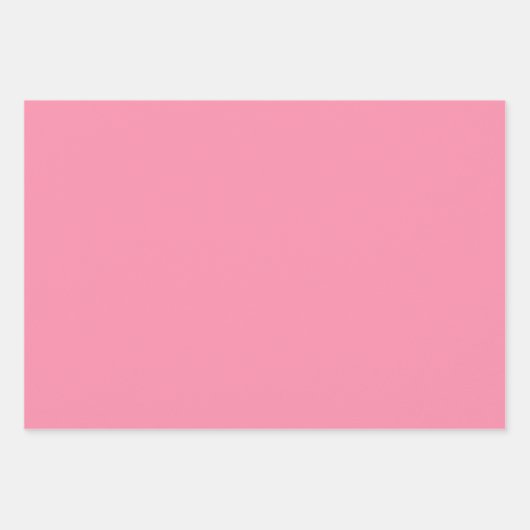 Plain Pastel Flamingo Schauss Roze tinten 3 tinten Inpakpapier Vel (Voorkant 2)