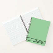 Plain Pastel Groen Minimalistisch Notitieboek (Binnen)