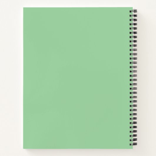 Plain Pastel Groen Minimalistisch Notitieboek (Achterkant)