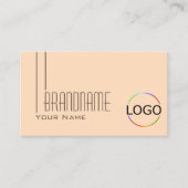 Plain Pastel met Logo en Foto Professional Visitekaartje (Voorkant)