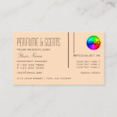 Plain Pastel Peach met Logo Professional Modern Visitekaartje (Achterkant)