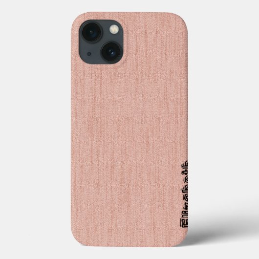 Plain Pastel Roze met houtkorrelmonogram Case-Mate iPhone Case (Achterkant)