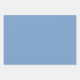 Plain Pastel Sky Bell Blue Shades 3 Tones Inpakpapier Vel