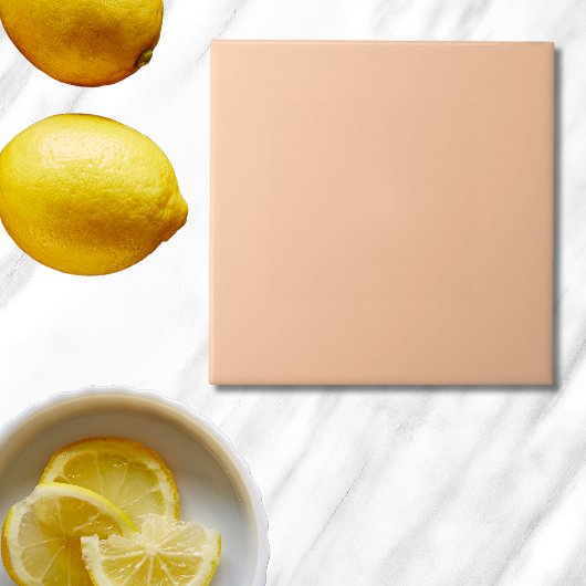 Plain Peach Solid Color Tegel Tegeltje