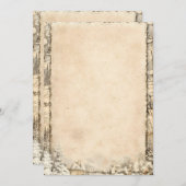 Plain  perkament uitnodigingsachtergrond | Ru Kaart (Voorkant / Achterkant)