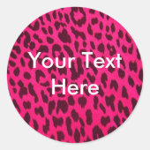 Plain Pink Leopard Print Sticker (Voorkant)