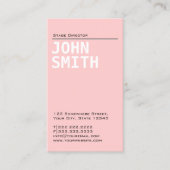 Plain Pink Stage Director Visitekaartje (Voorkant)