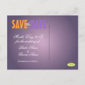Plain, Plum Save the Date Foto briefkaarten, Aankondigingskaart (Achterkant)