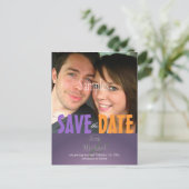 Plain, Plum Save the Date Foto briefkaarten, Aankondigingskaart (Staand voorkant)