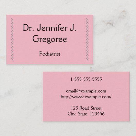 Plain Podiatrist Visitekaartje (Voorkant / Achterkant)