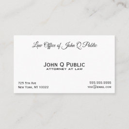 Plain Professional Elegant Attorney to Law Kantoor Visitekaartje