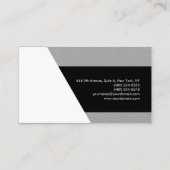 Plain Professional Minimalist Grijs Wit Zwart Visitekaartje (Achterkant)