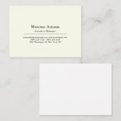 Plain Professional Modern Minimailst Visitekaartje (Voorkant / Achterkant)
