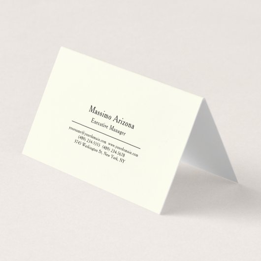 Plain Professional Modern Minimalist Visitekaartje (Voorkant)