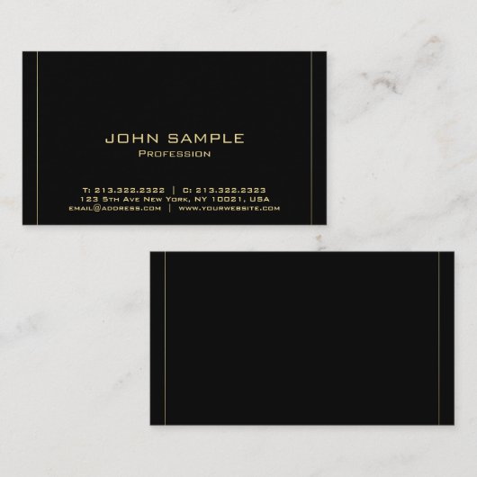 Plain Professionele Moderne Minimalistische Luxe Visitekaartje (Voorkant / Achterkant)